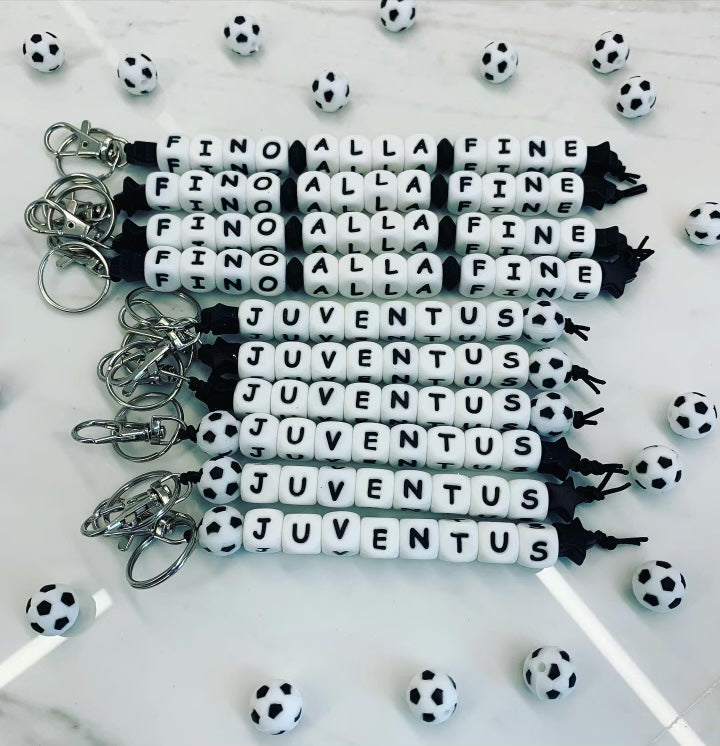 Name hot sale bead keyrings