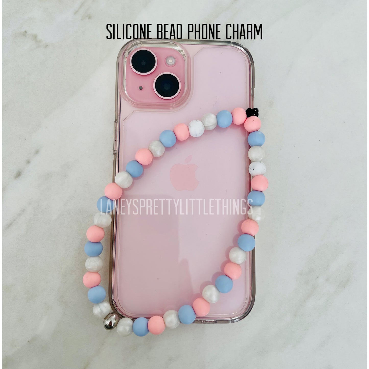 Silicone bead phone charms