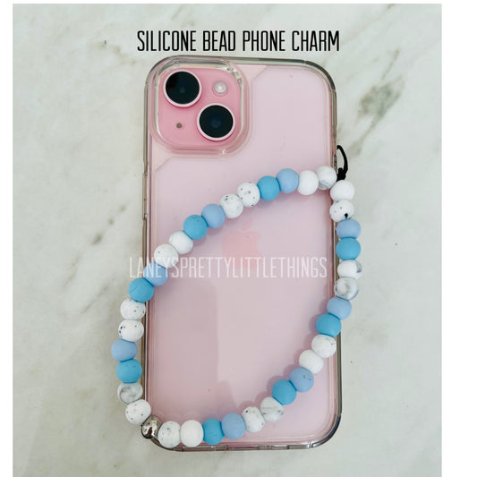 Silicone bead phone charms