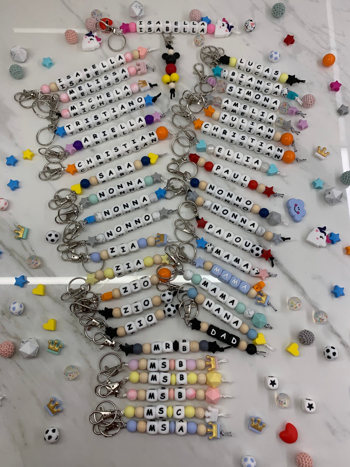 Silicone Bead Keychains