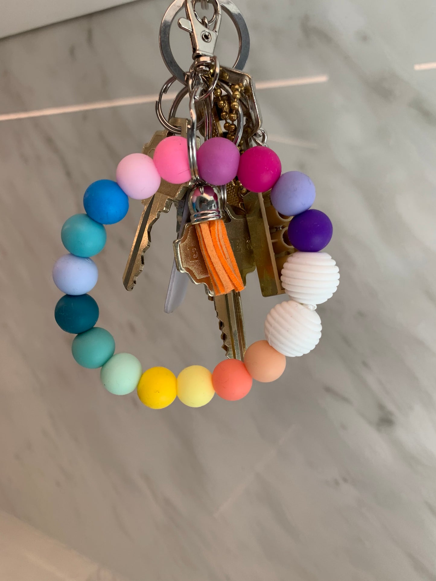 Silicone Bead Keyrings