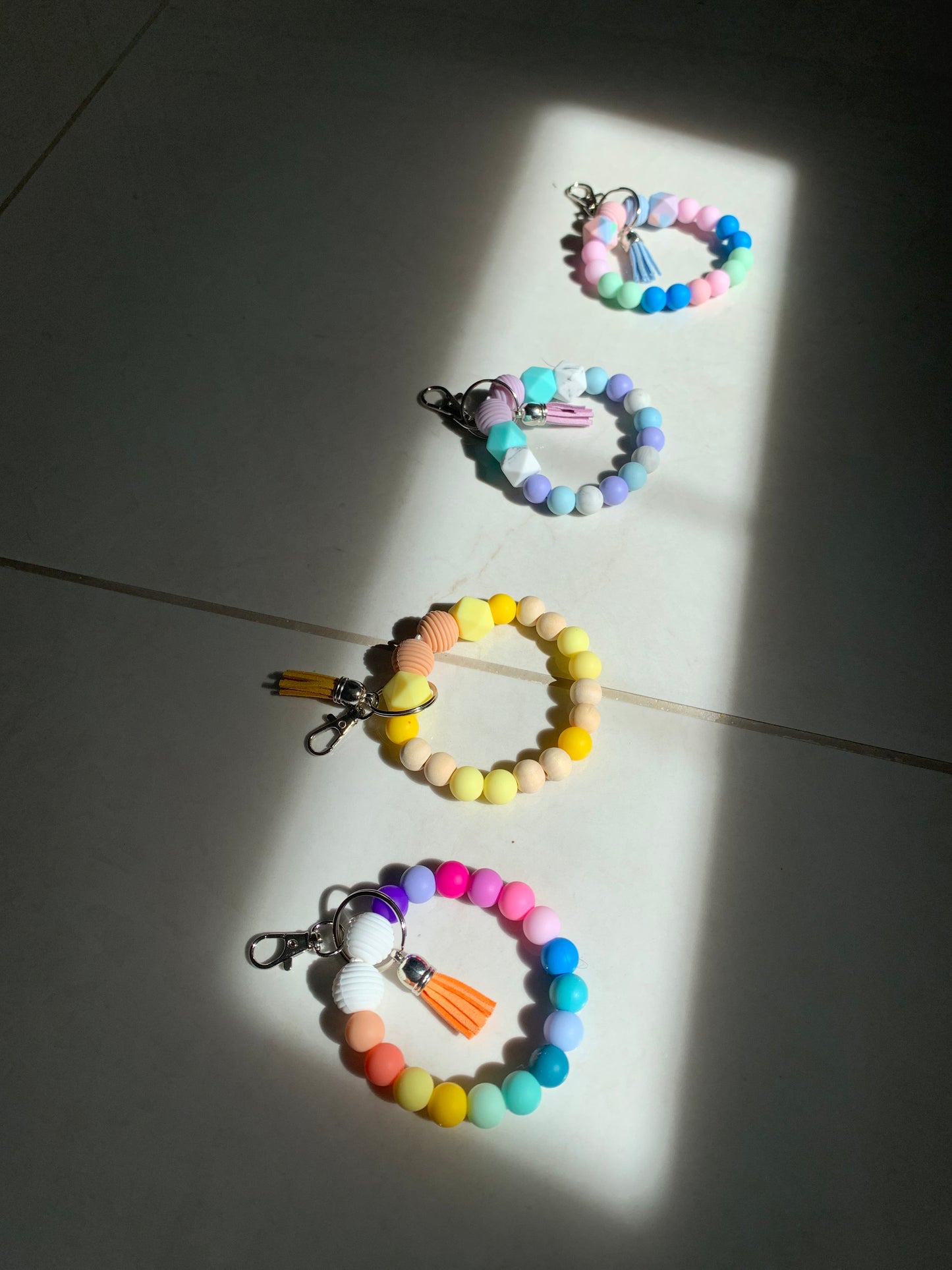 Silicone Bead Keyrings