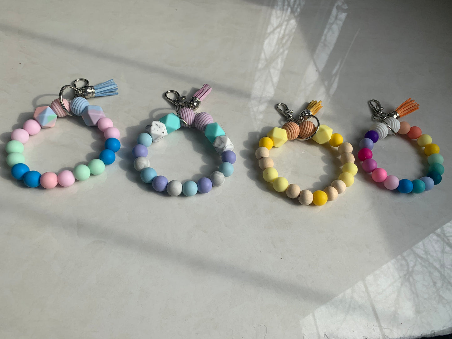 Silicone Bead Keyrings